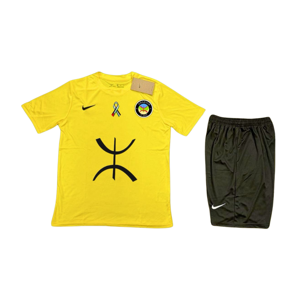 T-Shirt - Short - Jaune Noir Amazigh