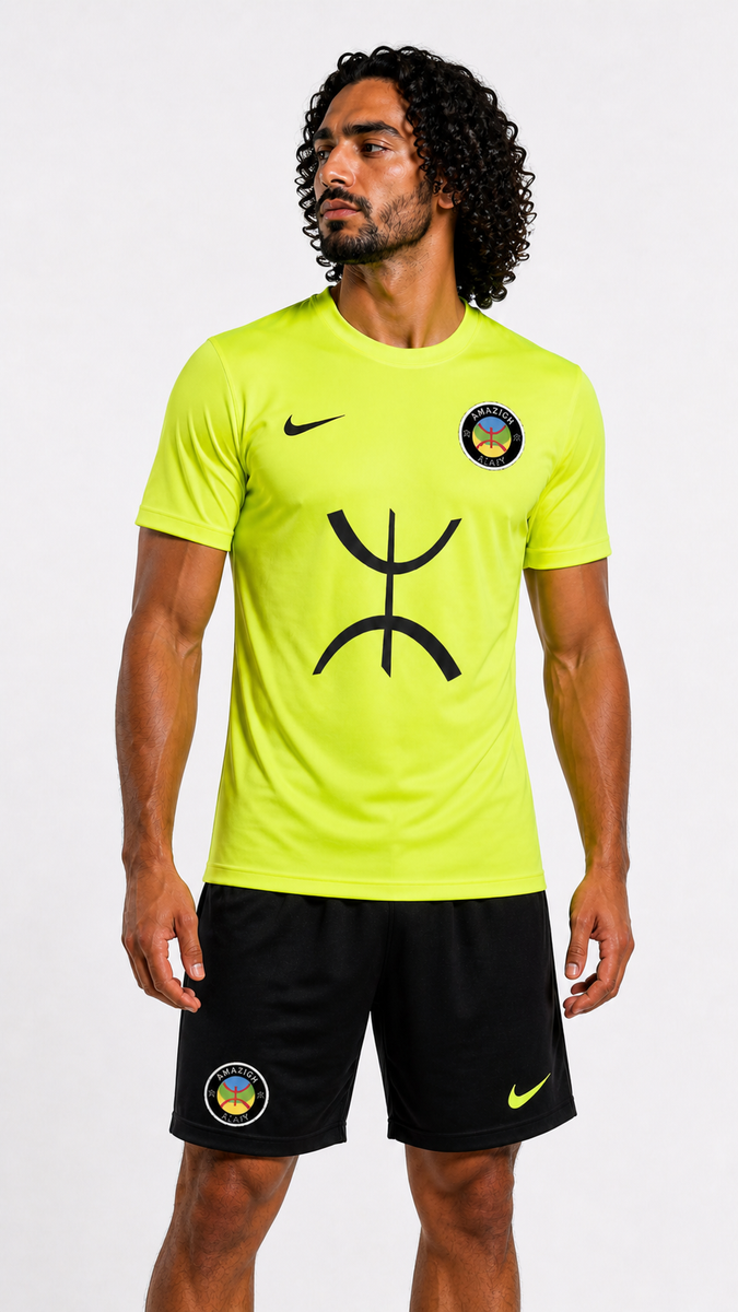 T-Shirt - Short Black and Yellow Amazigh 2026