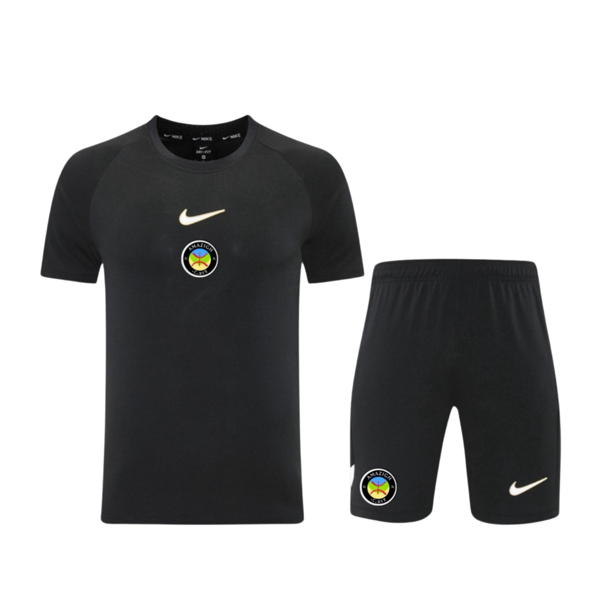 T-Shirt - Short - Ensemble Noir Amazigh