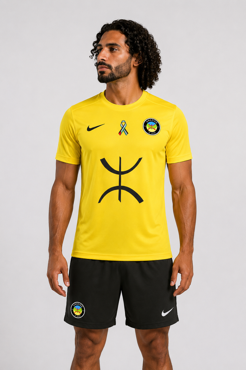 T-Shirt - Short - Jaune Noir Amazigh